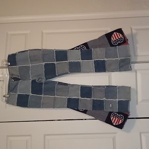 Vintage Zana Di patchwork patriotic bell bottoms jean